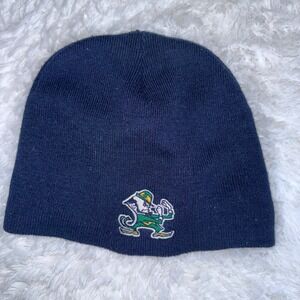 Captivating Headwear Notre Dame Fighting Irish Beanie Navy Blue Knit Hat Mens